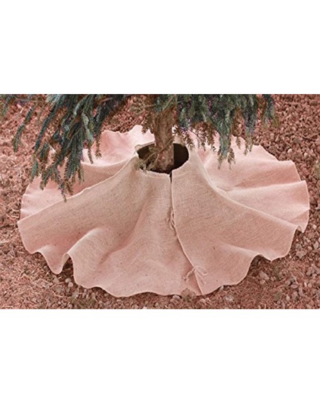 Tree Skirts 60-Inches Christmas Jute Burlap Tree Skirt Under The Tree - Natural - Natural - CI125VN9P6H $19.31