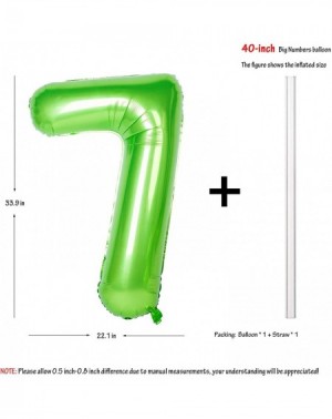 Balloons 40 Inch green Large Numbers 0-9 Birthday Party Decorations Helium Foil Mylar Big Number Balloon Digital 7 - Number 7...