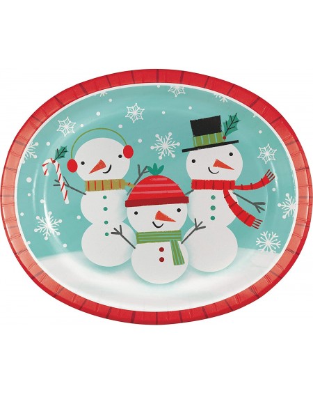 Tableware Winter Snowman Oval Plates- 24 ct - CT18W2X3I9T $32.09