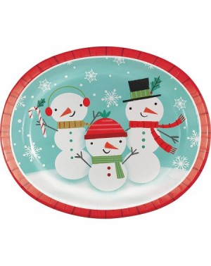 Tableware Winter Snowman Oval Plates- 24 ct - CT18W2X3I9T $28.96