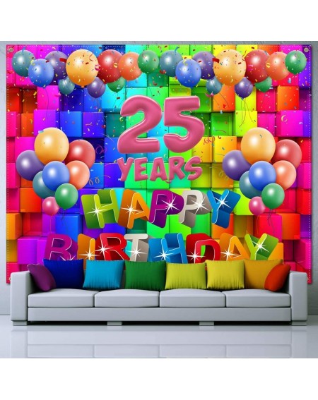 Banners Happy 25th Birthday Decorations for Women-25th Birthday Gifts for Women-25th Birthday Banner-25th Birthday Yard Sign-...
