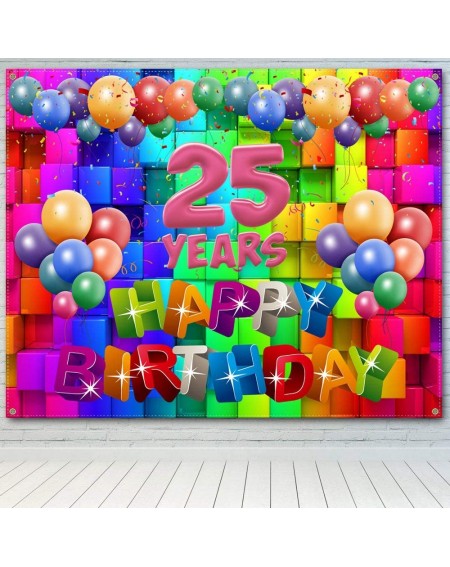 Banners Happy 25th Birthday Decorations for Women-25th Birthday Gifts for Women-25th Birthday Banner-25th Birthday Yard Sign-...