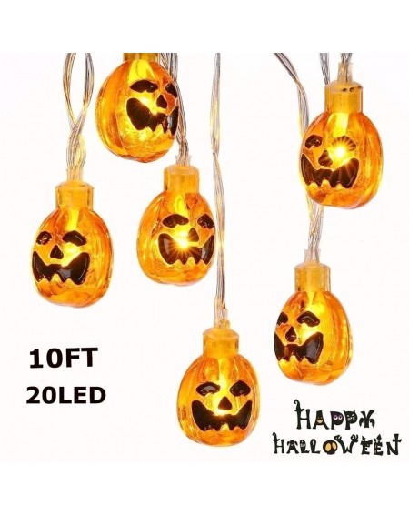Outdoor String Lights Halloween String Lights- 10 Feet 3D Jack-O-Lantern Pumpkin Lights- Fairy String Lights-Halloween Decora...