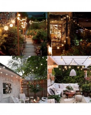 Outdoor String Lights 15FT Indoor Outdoor String Lights- 10 Listed E14 Plastic Bulbs- Waterproof Hanging Strand for Patio Gar...