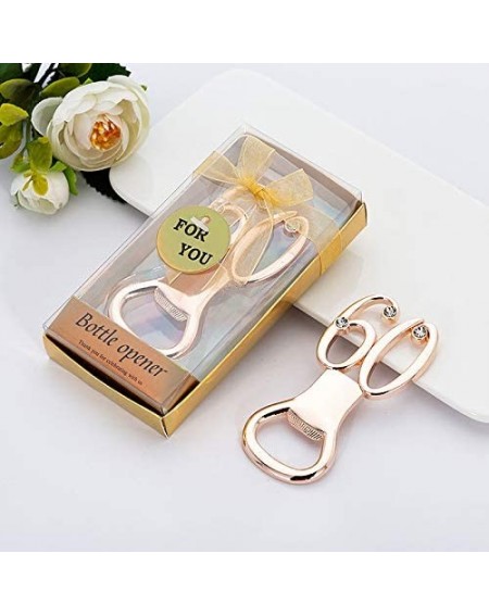 Favors 20 PCS Bottle Openers Gold Wedding Favors Decorations- Assorted Shaped- Kraft Paper Label Card Tag/Gift Box Party Supp...