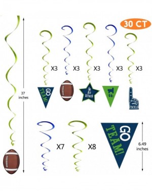 Party Packs Football Birthday Party Decorations-Include Banners-2 Tablecovers(54"x72")-30Ct Hanging Swirl Decorations-24 Cupc...