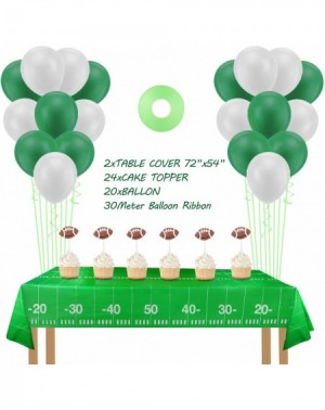 Party Packs Football Birthday Party Decorations-Include Banners-2 Tablecovers(54"x72")-30Ct Hanging Swirl Decorations-24 Cupc...