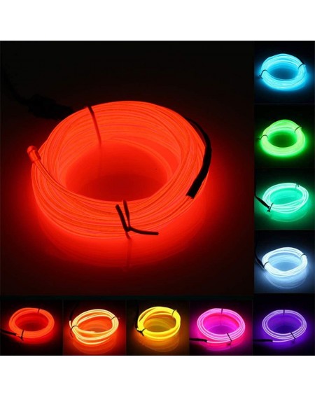 Rope Lights EL Wire Battery Pack 16.4ft / 5m Bright Neon Light Strip 360° Illumination Neon Tube Rope Lights for DIY- Festiva...