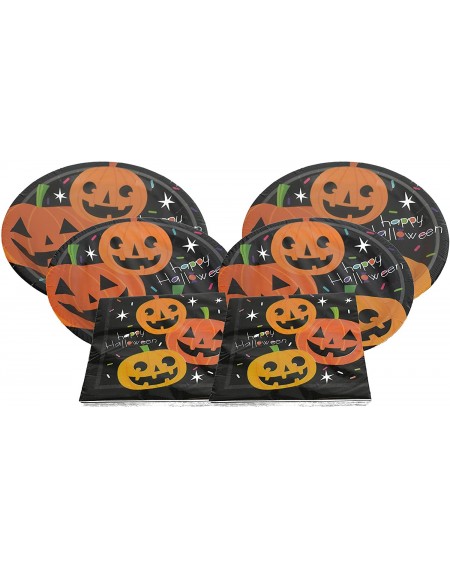Person Halloween Party Plates Napkins - 16 Person Party Pack - CS18HM6ZD4N