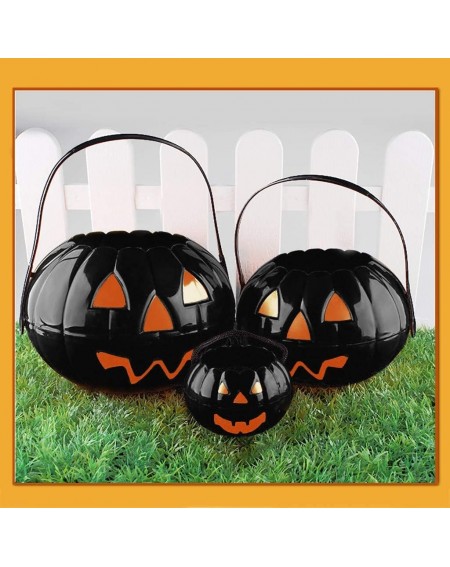 Favors 3/1Pack Halloween Pumpkin Bucket-Halloween Decoration Foldable and Detachable Two and A Half Pumpkin Bucket Large- Med...