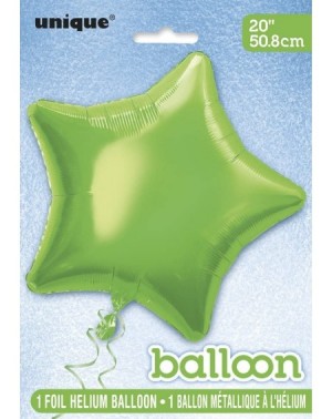 Balloons 20" Foil Lime Green Star Balloon - Lime Green - CZ114PXCNU5 $11.28