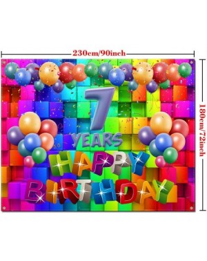 Banners 7th Birthday Decorations-Happy 7th Birthday Banner-7th Birthday Party Supplies-7th Birthday Yard Sign-7th Birthday Gi...