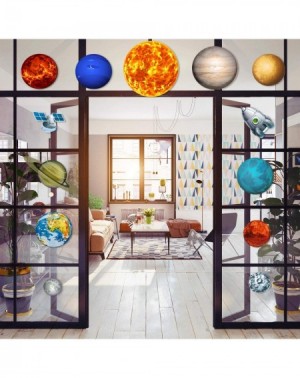 Favors 13 Pieces Solar System Party Supplies- 2 Sides Printed Solar System Cutouts Planet Cutouts for Outer Space Decorations...