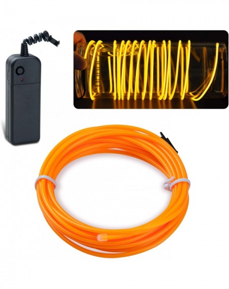 Rope Lights EL Wire Neon Glowing Strobing Electroluminescent Light El Wire w/Battery Pack for Parties- Halloween Decoration (...