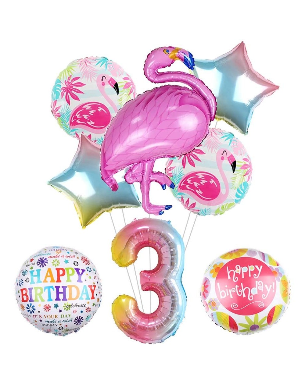 Balloons 8pcs Flamingos Balloons Party Supplies- 42"Flamingos Balloons Mylar Balloon for 1st Birthday Balloon Bouquet Decorat...