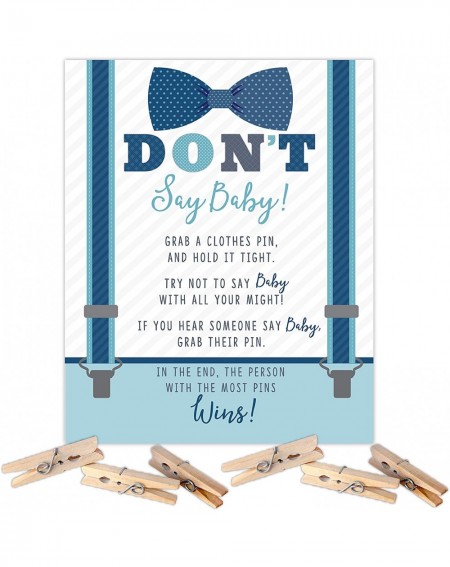 Party Games & Activities Little Man Boy Baby Shower Don't Say Baby Clothespin Game - CV18S8YD50L $27.60