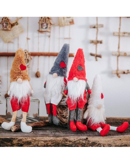 Ornaments Velvet Caps Beards Hanging Legs Forest Man Ornaments Old Santa Claus Dolls for Thanksgiving Christmas Tree Home Par...