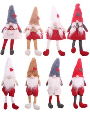 Ornaments Velvet Caps Beards Hanging Legs Forest Man Ornaments Old Santa Claus Dolls for Thanksgiving Christmas Tree Home Par...