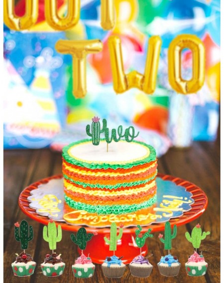 Balloons Fiesta 2nd Birthday Party Decorations- Mexican Taco Bout Two Second Party Kit Cactus Balloons Cake Toppers - CP199LE...