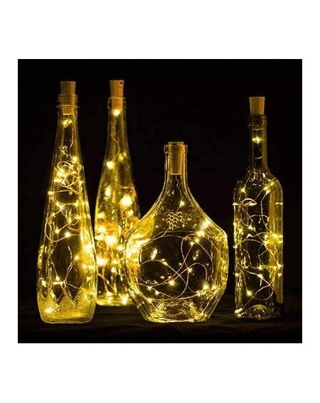 Indoor String Lights 20-LED Warm White Cork Wine Bottle Lamp Fairy String Light Stopper- 38-Inch by PaperLanternStore - Cork ...