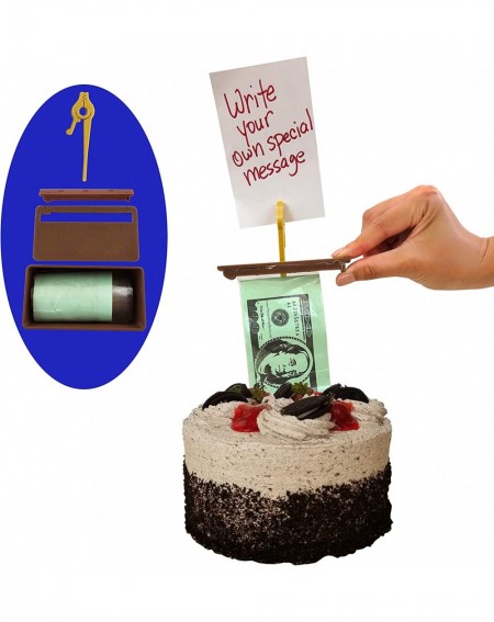 Cake & Cupcake Toppers Cake Money Pull Out Kit includes special box- 1 plastic roll (50 connected pockets)- Card Holder Toppe...