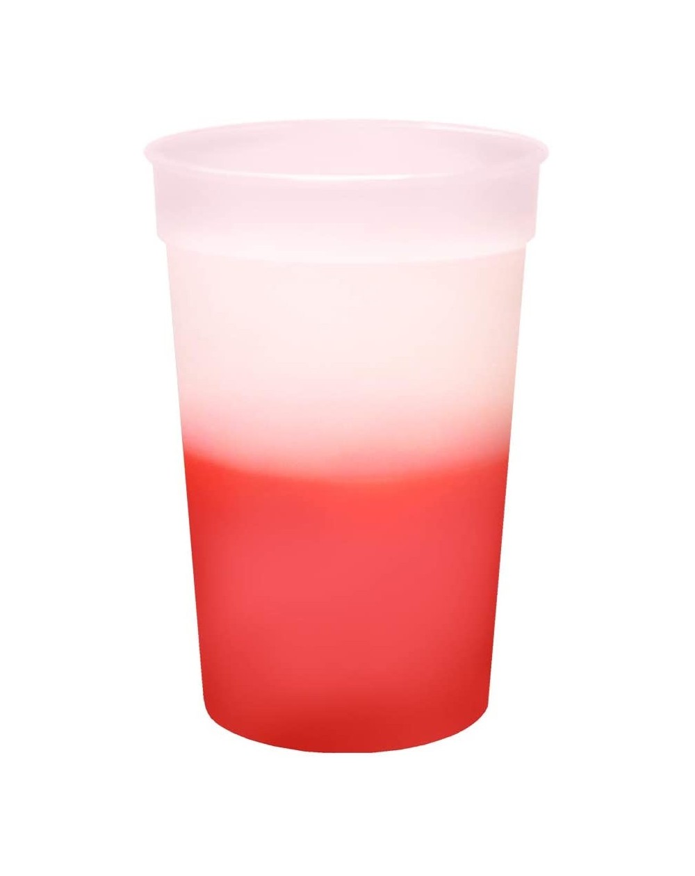 Tableware 12oz Color Changing Stadium Cup- Set of 12- Frosted Red - MADE IN USA - Red - C018LDHH59G $12.33