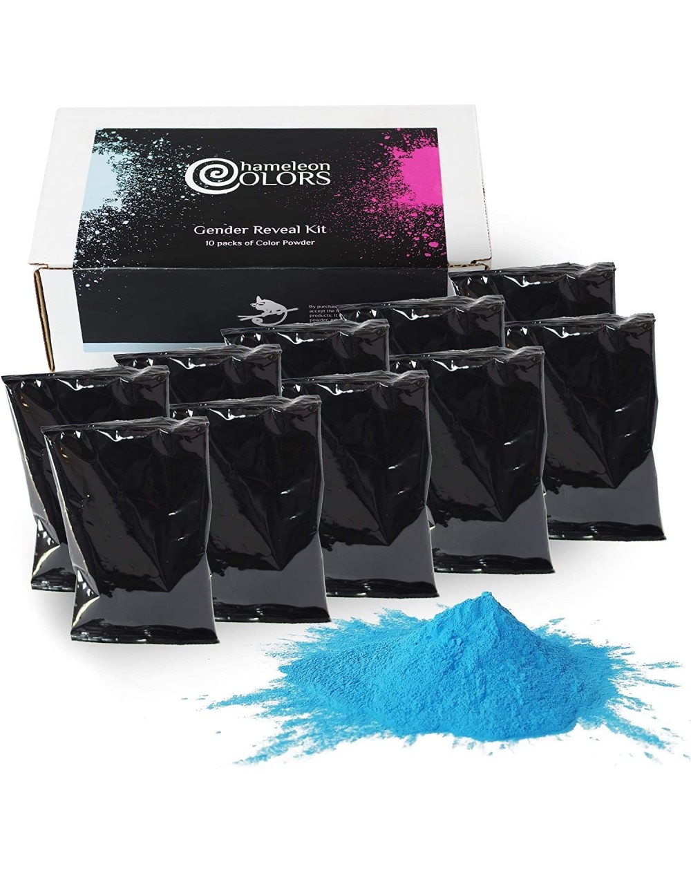 Party Games & Activities Holi Powder Gender Reveal - Blue Blackout 10 Pack - 70g Each. Same Pure- Authentic Color Used in Col...
