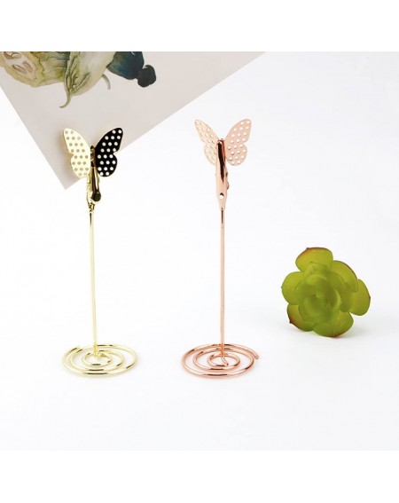 Place Cards & Place Card Holders KIPETTO 10PCS Table Number Holder Name Place Card Holder with Butterfly Menu Memo Clips for ...