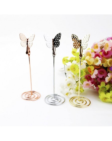 Place Cards & Place Card Holders KIPETTO 10PCS Table Number Holder Name Place Card Holder with Butterfly Menu Memo Clips for ...