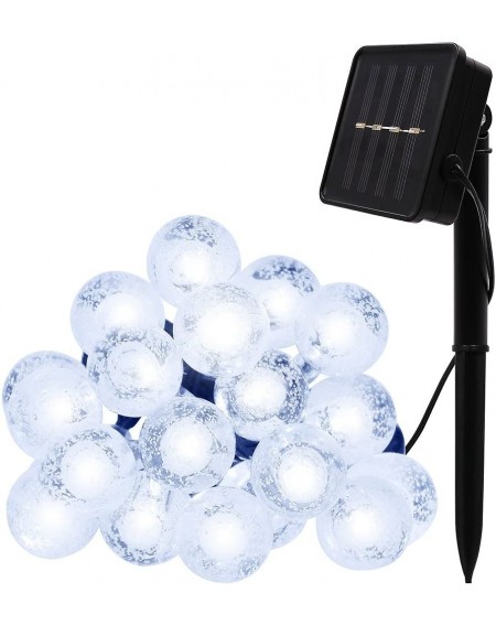 Outdoor String Lights Solar String Lights- 40ft 100 Units Crystal Balls Flexible Waterproof LED Fairy Light- Outdoor Starry L...