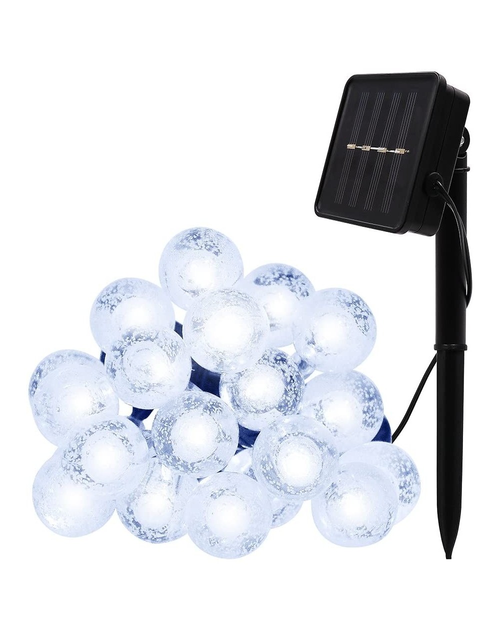 Outdoor String Lights Solar String Lights- 40ft 100 Units Crystal Balls Flexible Waterproof LED Fairy Light- Outdoor Starry L...