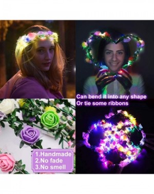 Party Favors 15 Pack Led Headband Party Supplies Glow in The Dark Party Favors for Kids Women Girls Led Flower Crowns Decorat...