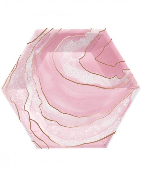 Tableware Rosé All Day Geode Paper Plates- 24 ct - CL18R9YL37T $30.48