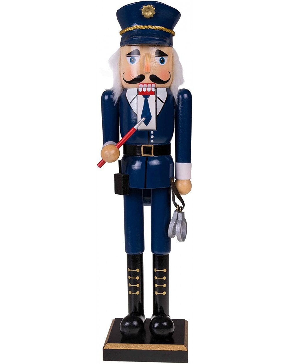 Nutcrackers Traditional Police Officer Nutcracker - Traditional Uniform- Handcuffs and Baton - Perfect for Any Collection - F...