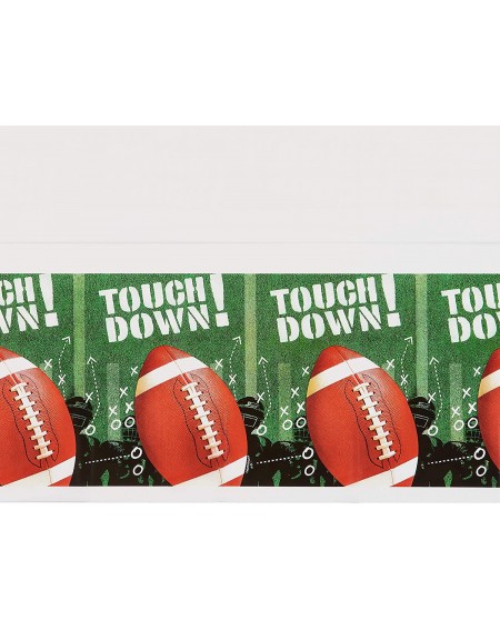 Tablecovers Amscan 675263 Football Frenzy 3-Pack Printed Plastic Table Cover for Party 54 in. x 86 in. - Table Covers - CG116...