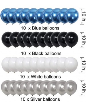 Balloons 30th Birthday Decorations for Men Women Boy Girl-Blue Black Birthday Party Supplies with 30 Silver Number Balloon Ha...
