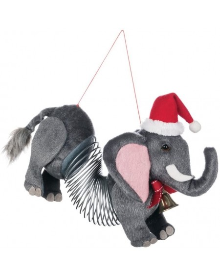 Ornaments Elephant Slinky with Santa Hat 7 inch Specialty Christmas Ornament - CD186AKYDYI $35.26