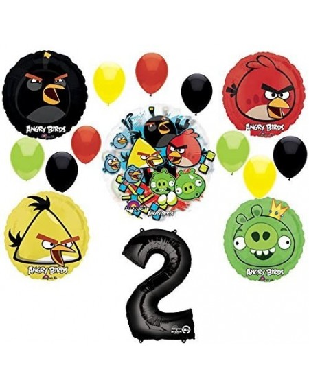 Balloons Angry Birds 2nd Birthday Party Supplies and Group See-Thru Balloon Decorations - CW182KT8ZAT $25.22