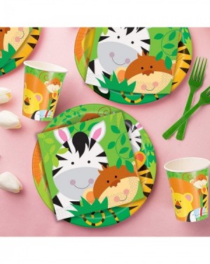 Party Packs Animals Plates and Napkins Paper Wild One Party Supplies Zoopals Zoo Pals Baby Safari Jungle Animal- 16 Serves - ...
