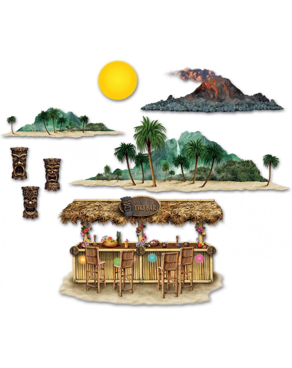 Guestbooks Tiki Bar & Island Props Party Accessory (1 count) (8/Pkg) - CN1120J4JWL $15.61