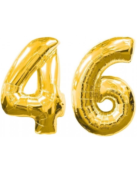 Balloons 40 Inch Giant 46th Gold Number Balloons-Birthday / Party balloons - Gold Number 46 - CT1879UYTA3 $21.57