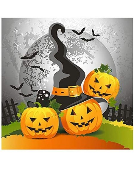 Tableware Halloween Lunch Size Napkins Full Moon Fright - 20 Count - Full Moon Fright - C818XEMHN60 $9.74