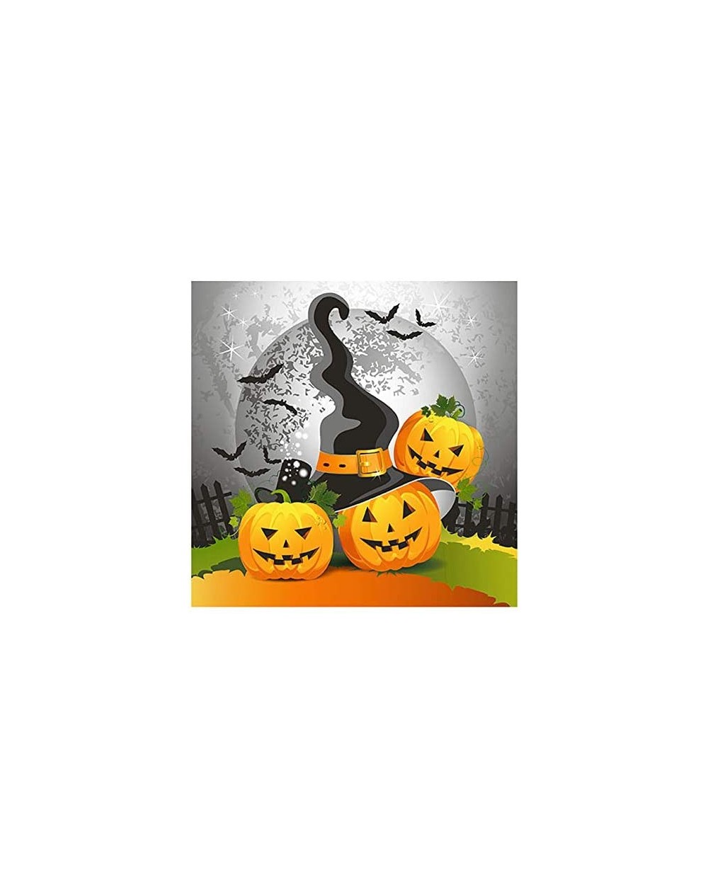 Tableware Halloween Lunch Size Napkins Full Moon Fright - 20 Count - Full Moon Fright - C818XEMHN60 $9.74