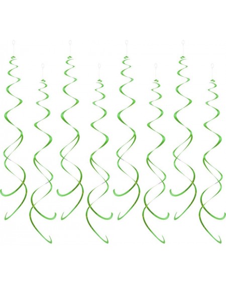 Banners & Garlands Green Party Swirl Decorations-Foil Ceiling Hanging Swirl Decorations-Pack of 20 - Green - C4194EGE9T4 $20.54