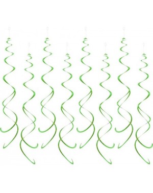 Banners & Garlands Green Party Swirl Decorations-Foil Ceiling Hanging Swirl Decorations-Pack of 20 - Green - C4194EGE9T4 $9.78