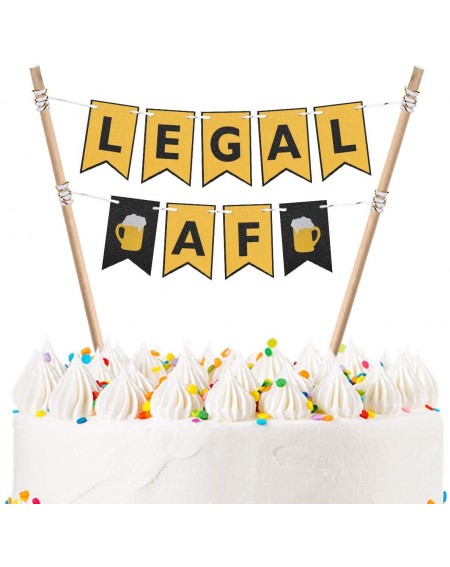 Legal AF Cake Bunting Topper 21st Birthday Cake Banner Topper Garland Happy 21st Birthday Party Decor Supplies - CL194W4SAG6