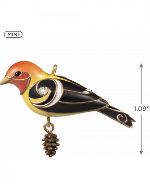 Tree Toppers Christmas Ornament 2020- Mini Western Tanager Bird- 1.09 - Mini Tanager - CA195DNH3U6 $10.72