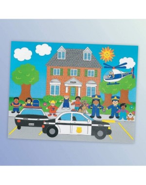 Party Favors Make a Police Sticker - Set of 12 Police Force Stickers Scene for Birthday Treat- Goody Bags- School Activity- G...
